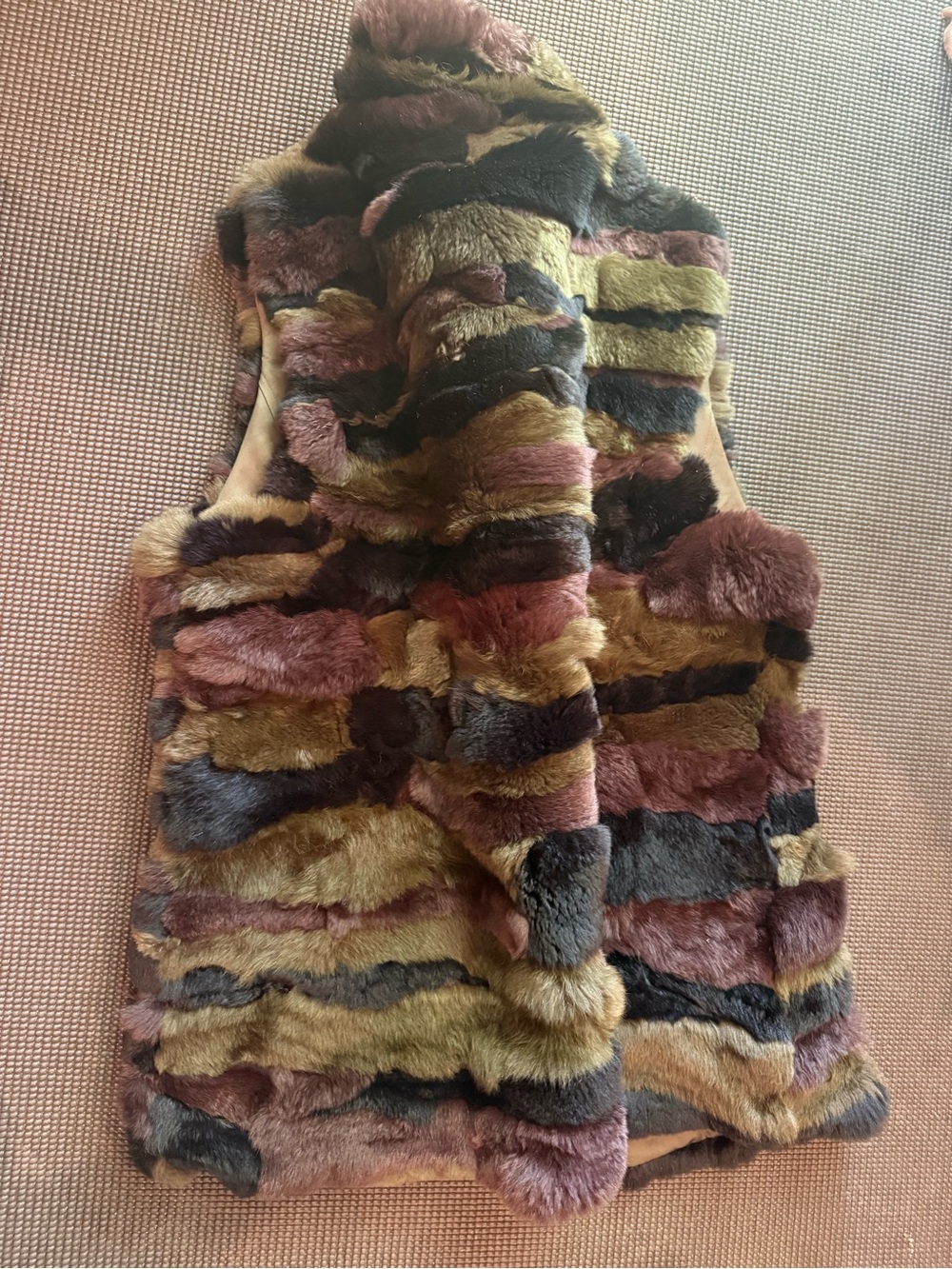 Multicolor Faux Fur Vest